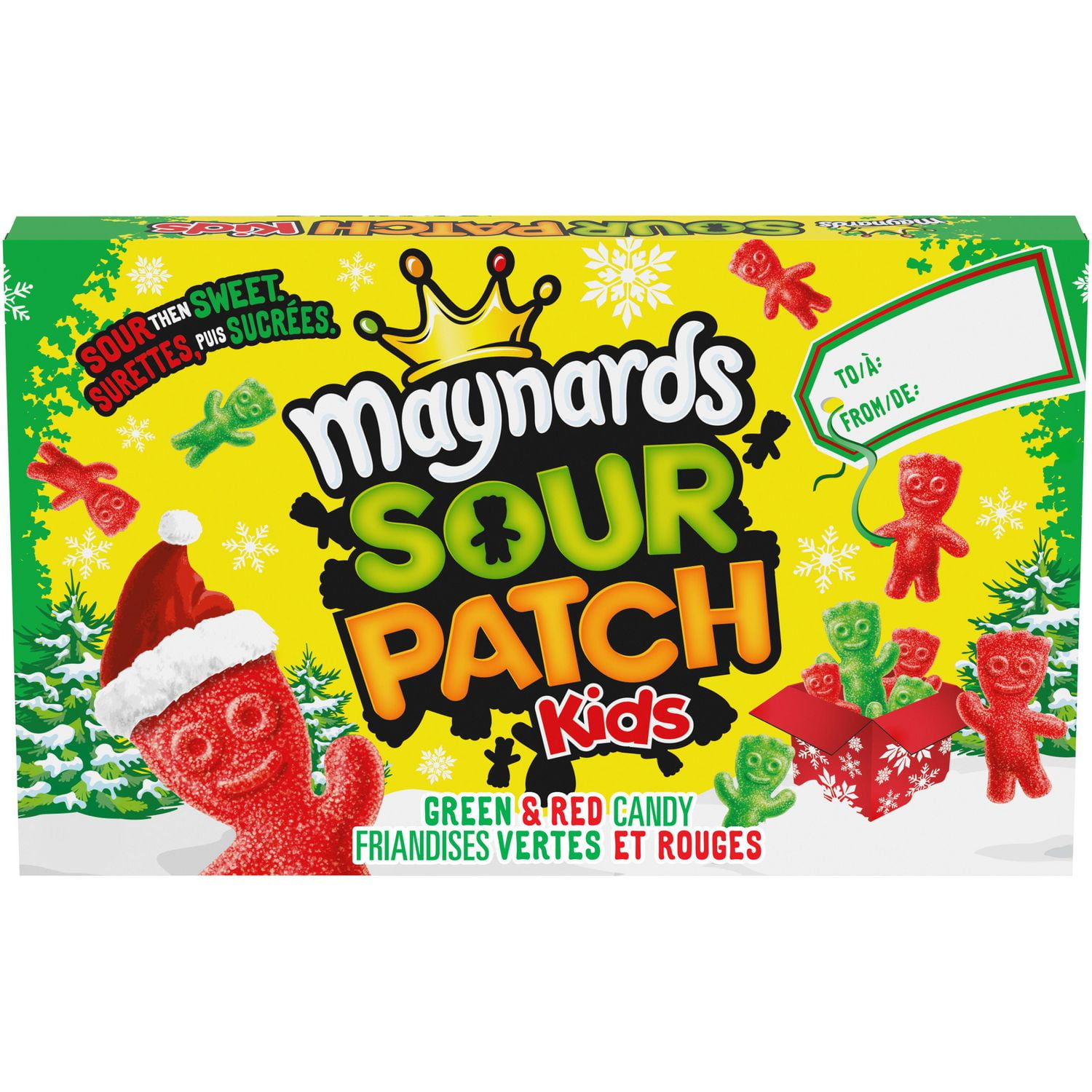 Sour Patch Kids, Red and Green, Sour Then Sweet Gummy Candy, Stocking Stuffer, 100 g
