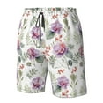 thumbnail image 2 of Yiaed Orchids Flowers Print Men's Swim Trunks with Lining Quick Dry Sports Shorts Beach Shorts Boardshorts-, 2 of 5