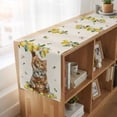 thumbnail image 6 of Table Runners 70 Inches Long Dress Scarves, Lemons Cats Farmhouse Coffee/Dining/Kitchen Table Decor, Holiday Table Runner, Summer Rustic Botanical Fruits Burlap 13x70 Inch, 6 of 9