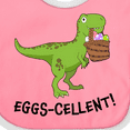 thumbnail image 4 of Inktastic Eggs-cellent Cute Easter T-rex Dinosaur Boys or Girls Baby Bib, 4 of 4
