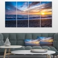 thumbnail image 1 of Cloudy Sky with Bright Full Yellow Sun - Beach Photo Canvas Print, 1 of 3
