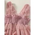thumbnail image 5 of Kids Toddler Baby Girl Princess Dress Summer Sleeveless Tulle A-line Dress Beach Wedding Party Dress Dress with Butterfly Wings, 5 of 8