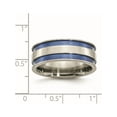 thumbnail image 6 of Designer Titanium With Blue Double Groove 8.5Mm Polished Band (Width=8.50) Made In United States -Jewelry By Sweet Pea Creations, 6 of 6