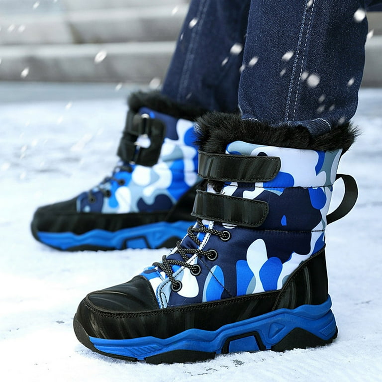 Youmylove Child Shoes Thick Soled Plus Velvet Warm Snow Boots - Main Image