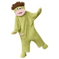 thumbnail image 3 of Funny Cartoon Monster Plush One-Piece Pajamas, Cozy Couple Matching Loungewear for Adults, Comfy Game Night Sleepwear with Hood and Comb, Halloween Oversized Fleece Onesie(Light Green,XXL), 3 of 8