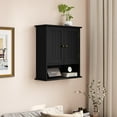 thumbnail image 3 of Algherohein Bathroom Medicine Cabinet with Shelf,Over the Toilet Storage Wall Cabinet,Black Small, 3 of 9