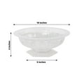 thumbnail image 3 of Efavormart 3 Pack Clear Roman Style Footed Compote Bowl Flower Vase, Round Decorative Plastic Planter Pedestal Vase Centerpiece - 10", 3 of 5