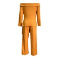 thumbnail image 4 of Idoravan Women Sets Clothing Clearance Women Fashion Temperament Solid Color Button Pocket One-Shoulder Suit Pants Suit, 4 of 4