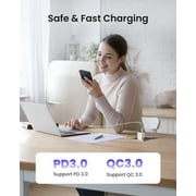 wegear 30W USB C Charger GaN Adapter PD QC 3.0 Fast Charging Foldable Block,White