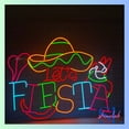 thumbnail image 3 of Shinelab Let's Fiesta Neon Sign, Mexican Fiesta Wall Art Light, Mexico Festival Wall Decor 01182, 3 of 4