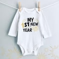 thumbnail image 5 of CAIVO My First New Year Clothes Baby Boy Girl New Year Outfits Letter Print O-Neck Romper Jumpsuit Onesie Sets Boho Toddler Child Daily Wear, 5 of 5