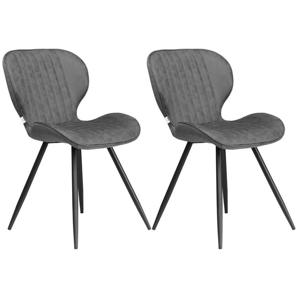 MidCentury Dining Chairs Set of 2, Upholstered Accent Chairs