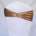thumbnail image 2 of Bows Stretch Chair Bands with Buckles Elastic Slider Chairs Ties for Wedding Decorations Party Reception Events Banquet Decor（brown）, 2 of 3