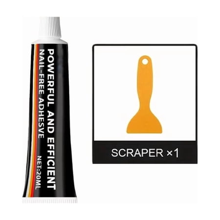 Powerful Nail-Free Adhesive Glue Heavy-Duty Waterproof Multi-Use Bond 20ml for Home Bathroom Kitchen Indoor and Outdoor Use