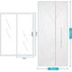 thumbnail image 3 of Door Seal for Mobile Air Conditioners, 90 * 210 cm Air Conditioner Window Door Weatherstrip Caulk Kit, Easy to Install No Drilling Required for All Do, 3 of 3