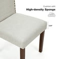 thumbnail image 4 of ZUNMOS Set of 2 Upholstered Fabric Dining Chairs with Nailhead Trim and Wood Legs - Modern Armless Kitchen Side Chairs for Living Room and Dining Room, Beige, 4 of 8