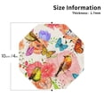 thumbnail image 2 of Fuzoiu Flowers And Birds Watercolor Print Leather Coasters Set,Drink Coasters Set of 4,for Tabletop Protection, Durable PVC Coasters,Home Décor and Housewarming Gift-Octagon, 2 of 6