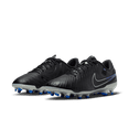 thumbnail image 3 of Nike Tiempo Legend 10 Academy Multi-Ground Low-Top Soccer Cleats Color: Black/Hyper Royal/Chrome Size: 10, 3 of 9