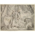 thumbnail image 3 of Adriaen van de Venne 24x20 Black Modern Framed Museum Art Print Titled - Study for ‘The Man with Glasses&nbsp;Speaks’ (ca.&nbsp;1654), 3 of 5