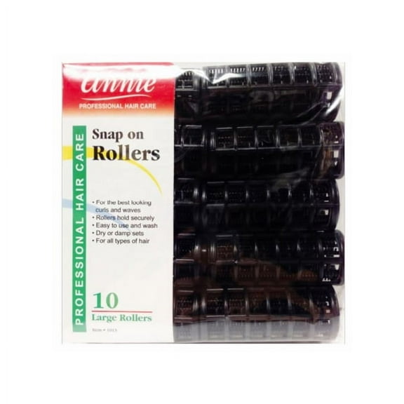 Annie Snap On Rollers 10 Large Rollers 7/8", 10/PK