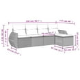 thumbnail image 2 of vidaXL Garden Sofa Set Brown and Cream White, 2 of 9