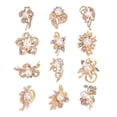 thumbnail image 2 of Conjunto de Broches Salvador Oro Rhinestone Brooch Set 12 Piezas, 2 of 10