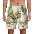 thumbnail image 2 of Picia Chickens pattern Mens Swim Trunks with Compression Liner Stretch Beach Shorts Quick Dry with Zipper Pockets No-Chafing Board Shorts-XX-Large, 2 of 9