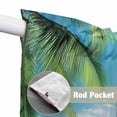 thumbnail image 4 of Swag Valance Curtains for Windows, Summer Beach Light Filtering Kitchen Curtains with Rod Pocket, Ocean Tropical Palm Tree Seaside Landscape Window Treatment Valances for Living Room, 36x36 - 2 PCS, 4 of 9