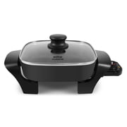 Elite Cuisine EG688 8" Non-Stick Electric Skillet With Tempered Glass Vented Lid
