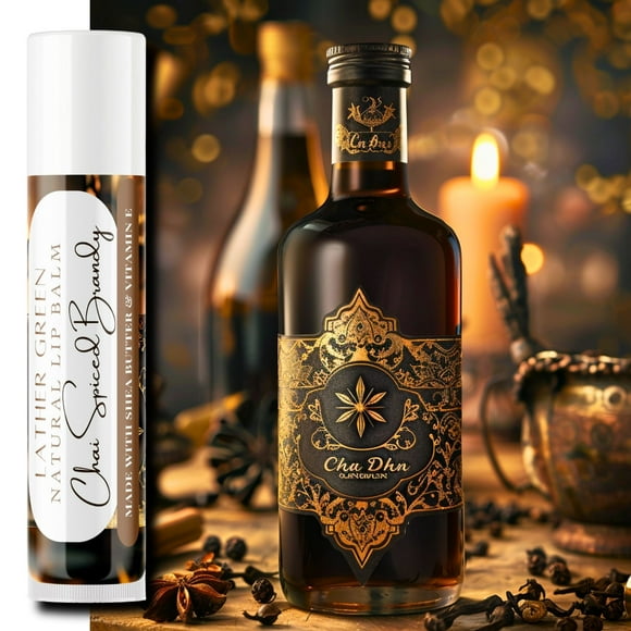 Chai Spiced Brandy Natural Lip Balm, Pack of 3 by LatherGreen
