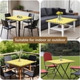 thumbnail image 5 of Yellow and White Checkered Pattern Square Fitted Tablecloth with Elastic Edge,Square Table Cover,Washable Elastic Table Cover for Home Kitchen Party Decor 34"x34", 5 of 6
