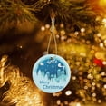 thumbnail image 2 of LNWH Merry Christmas Pattern Christmas Ornament Keepsake Hanging Ornament, Home Decor Hanging Pendants Round Ceramic Ornament Xmas Tree Ornaments 2.9 Inch, 2 of 8