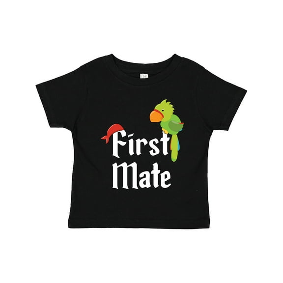 Inktastic First Mate Pirate with Parrot and Bandanna Boys or Girls Toddler T-Shirt