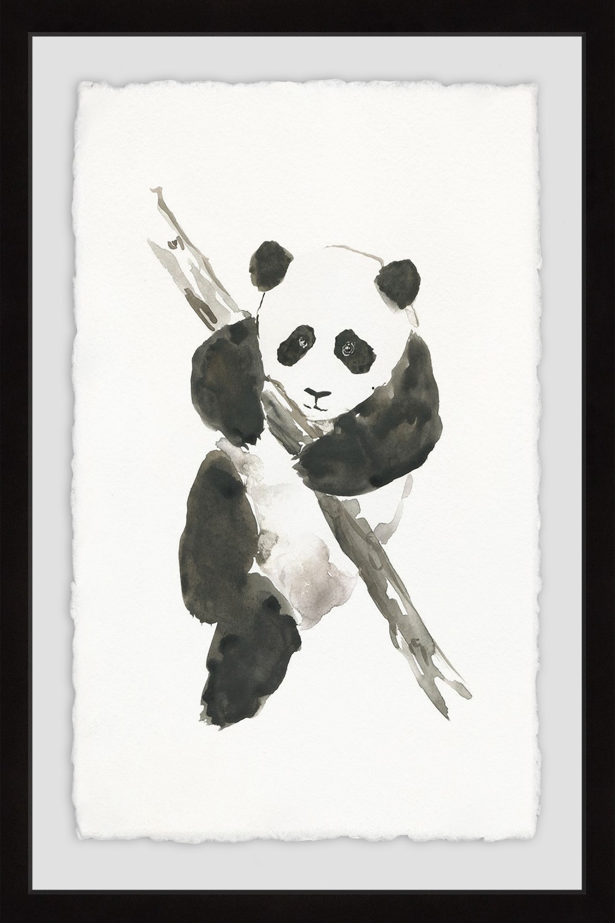 Panda on the Move Framed Painting Print