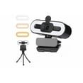 thumbnail image 1 of Cámara Web 4K Hd Con Micrófono Y Enfoque Automático Y De Luz De Anillo Para Pc Mac Soporte triangular  Xtellar blanco, 1 of 4
