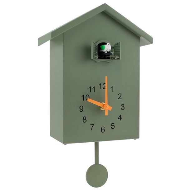 EIMELI Cuckoo Clock Minimalist 9.8” Plastic Wall Clock with Chimer