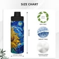 thumbnail image 3 of Uemuo Whimsical Sunflowers Night Sky 18OZ Insulated Kettle, Sports Water Bottle, Stainless Steel Kettle, Vacuum Insulated Flask, Flip Lid Travel Mug, 3 of 7