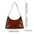 thumbnail image 2 of Women Ladies Summer PVC Clear Purse Shoulder Bag Jelly Bags Underarm Bags Handbags BLACK, 2 of 8