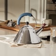 thumbnail image 4 of Pava Alessi 9093 de acero inoxidable de 2 L con mango azul, 4 of 4