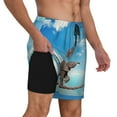 thumbnail image 2 of Fotbe Elephant Giraffe Traje de Baño para Hombre – Shorts de Natación de Secado Rápido con Forro y Bolsillos-Large, 2 of 6