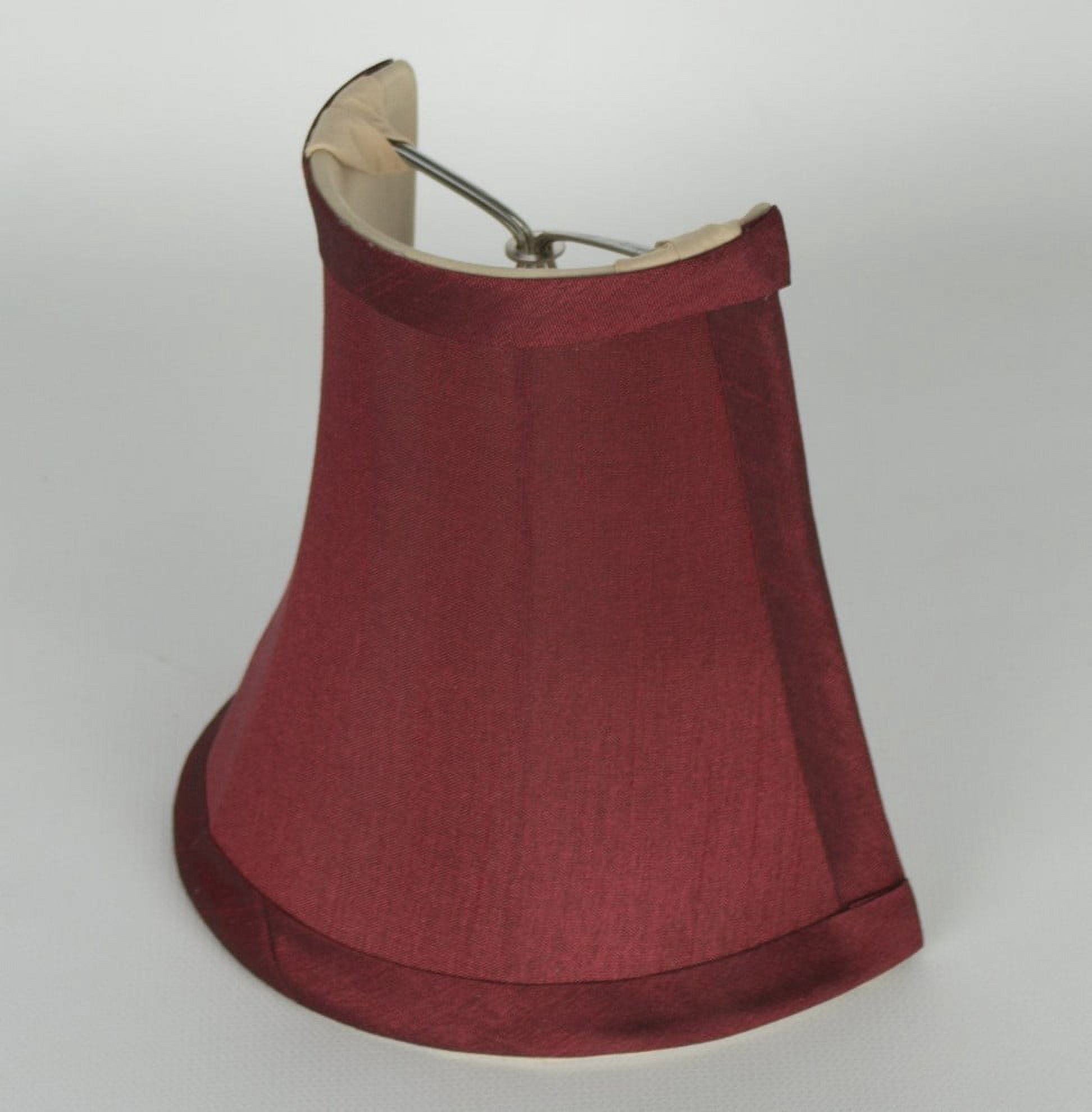 Urbanest Half Chandelier Shade, 2.5″ Top × 5″ Bottom × 5″ Slant Height – Replacement Lamp Shades for Chandelier, Pendant Light, Wall Sconce & Small Table Lamp, 2-Piece, Burgundy