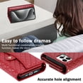 thumbnail image 5 of Decase for iPhone 16 Pro Zipper Wallet Case with Card Holder, 7 Card Slots Large Capacity and 2 Style Lanyards Like Fashion Clutch Hang Bag,Luxury Leather Zipper Purse Wallet Protective Case,Red, 5 of 6