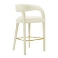 thumbnail image 2 of Modway Pinnacle 30" Upholstered Fabric Bar Stool in Ivory/Gold (Set of 2), 2 of 10
