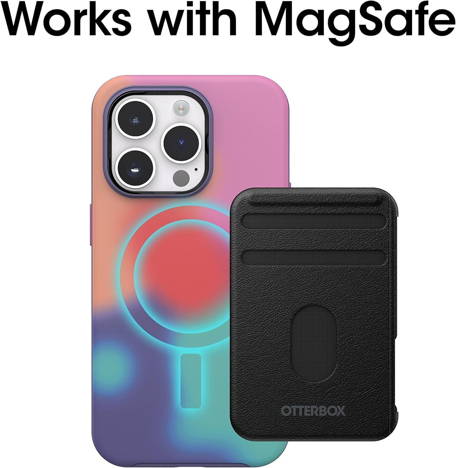 OtterBox iPhone 14 Pro Only - Symmetry Series+ Case - Arizona Sunrise Blue/Red - Ultra-Sleek - Snaps to MagSafe - Raised Edges Protect Camera & Screen - Non-Retail Packaging