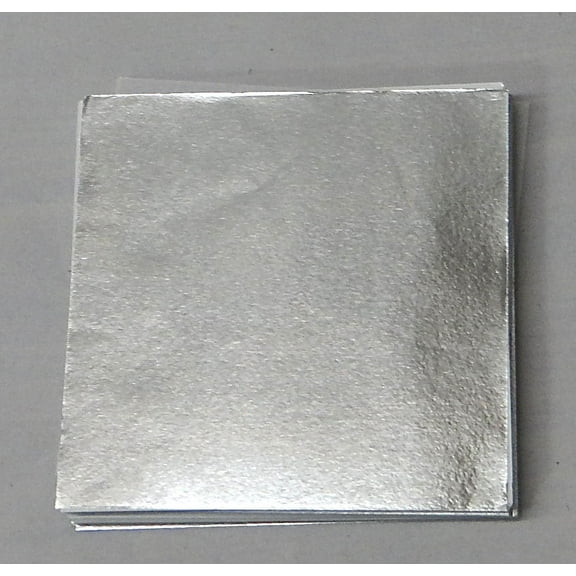 Candy Molds N More 3 x 3 inch Silver Confectionery Foil Wrappers, 125 Sheets