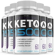 (5 Pack) Keto 1500 - Pills for Weight Loss - Energy Boosting Supplements for Weight Management - Advanced Ketogenic Ketones - 300 Capsules
