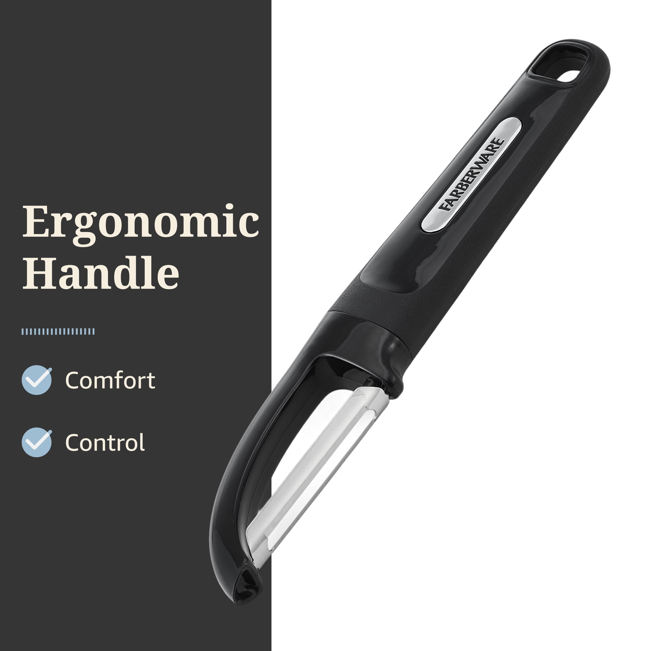 Farberware Professional Stainless Steel Euro Peeler with Black Handle