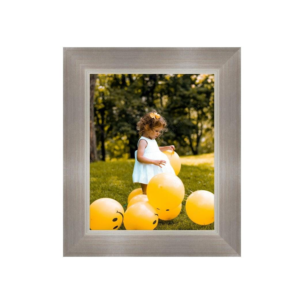 Brushed Metal Silver Picture Frame Industrial Framing