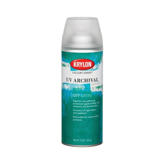 Krylon UV Archival Varnish Spray, 11 oz., Satin