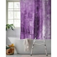 thumbnail image 2 of Split Shower Curtain for Transfer Bench, Purple Fabric Shower Curtains for Bathroom, Retro Oil Painting Modern Abstract Art Aesthetics Tub Sliding Transfer Bench Waterproof Bath Curtains 72"x84", 2 of 9